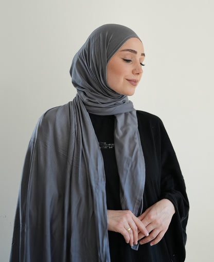 FERTIGHIJAB Cotton Jersey - Dunkelgrau